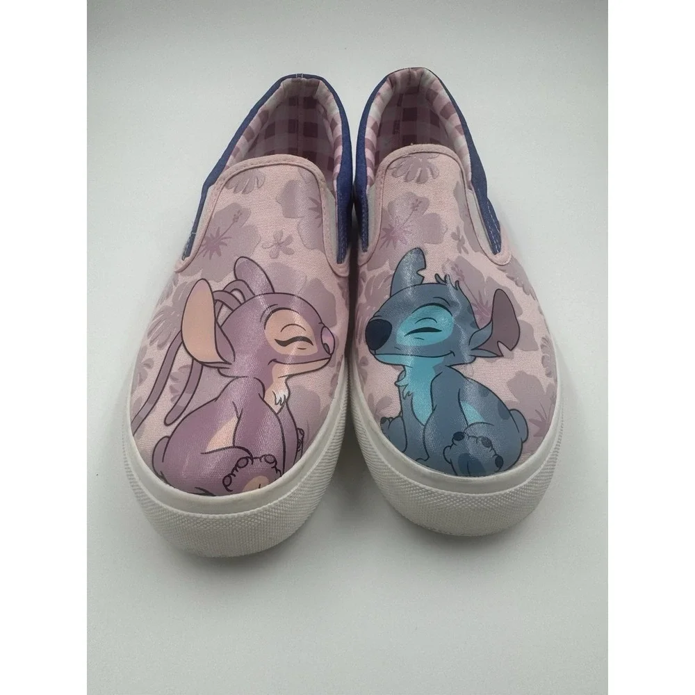 Women's‎ Disney Stitch and Angel Low Top Slip on Sneaker, Sizes 9.5